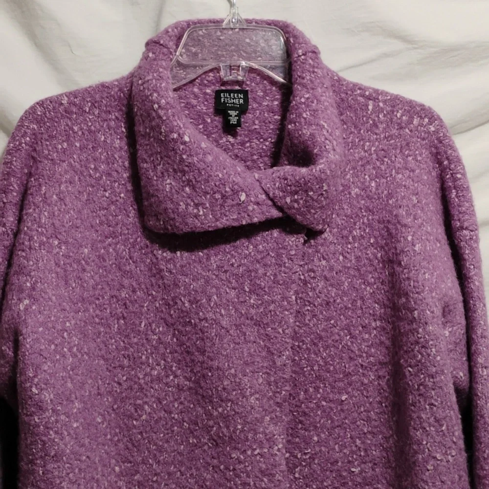(C-31) SALE! Eileen Fisher Alpaca Silk Wool Blend Italian Yarn Sweater Like New - Picture 2 of 12